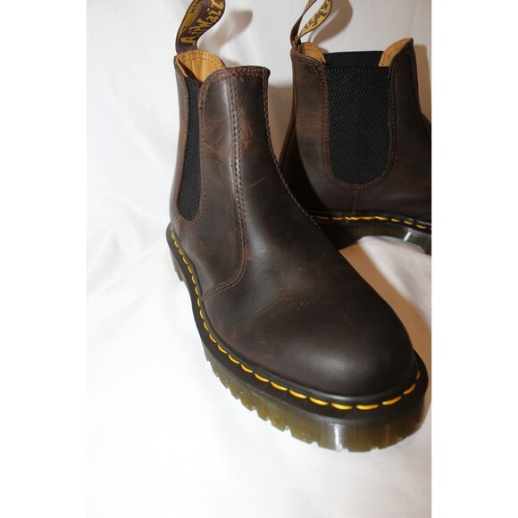 Dr Martens 2976 Chelsea Platform Pull On Boot Dark Brown Crazy Horse Women’s‎ 9 - Picture 4 of 5